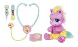 Size: 537x326 | Tagged: safe, photographer:absol, babity (g3), baby, baby pony, bandage, butterfly, cute, diaper, diaperity (g3), female, filly, foal, g3, g3 logo, heart, horn, imported from derpibooru, logo, make me better with rarity the unicorn, medicine, medicine spoon, my little pony logo, newborn cuties, photo, pony, rarity (g3), simple background, so soft, solo, spoon, stethoscope, temperature, tissue, tissue box, toy, unicorn, white background