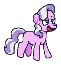 Size: 240x255 | Tagged: safe, artist:idadeerz, diamond tiara, digital art, earth pony, female, filly, foal, g4, goopfilly, imported from derpibooru, missing cutie mark, ms paint, pony, simple background, smiling, smug, solo, transparent background