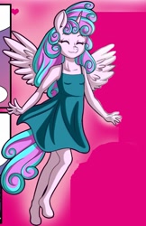Size: 663x1024 | Tagged: suggestive, artist:anibaruthecat, princess flurry heart, comic:yes teacher, alicorn, anthro, banned from derpibooru, comic, cropped, edit, eyes closed, female, imported from twibooru, lolicon, solo, underage