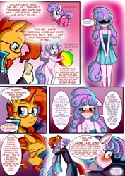 Size: 1302x1835 | Tagged: explicit, artist:anibaruthecat, princess flurry heart, comic:yes teacher, anthro, banned from derpibooru, comic, female, imported from twibooru, lolicon, sunburst, underage
