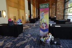 Size: 3830x2554 | Tagged: safe, fluttershy, twilight sparkle, oc, oc:filly anon, derpy hooves, diamond mint, everfree northwest, everfree northwest 2026, female, filly, foal, g4, imported from derpibooru, kirin, photo, plushie, twiggie