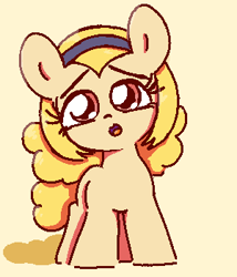 Size: 300x350 | Tagged: safe, artist:violavaquita, oc, cute, earth pony, female, filly, foal, full body, hairband, imported from derpibooru, looking at you, oc only, open mouth, pony, solo
