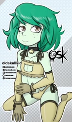 Size: 882x1500 | Tagged: suggestive, artist:oldskullkid, banned from derpibooru, cat lingerie, clothes, equestria girls, female, human, imported from twibooru, lingerie, lolicon, panties, thong, underage, underwear, wallflower blush, young, younger
