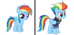 Size: 471x227 | Tagged: safe, rainbow dash, age progression, comparison, female, filly, filly rainbow dash, foal, g4, gameloft, imported from derpibooru, older, older rainbow dash, pegasus, pony, vector, younger