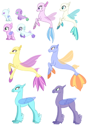 Size: 1554x2194 | Tagged: safe, artist:goodluckpup, artist:strawberry-spritz, series:big ol vector base expansion pack, baby, base, colt, dorsal fin, female, filly, fin wings, fins, fish tail, foal, free to use, griffon, hippogriff, imported from derpibooru, male, seapony, simple background, tail, teenager, transparent background, vector, vector base, wings