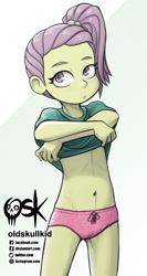 Size: 798x1500 | Tagged: suggestive, artist:oldskullkid, banned from derpibooru, cameltoe, child, clothes, equestria girls, female, human, imported from twibooru, lily pad (equestria girls), lolicon, panties, underage, underwear, young
