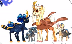 Size: 2240x1360 | Tagged: safe, artist:baylard, princess celestia, princess luna, alicorn, alternate design, cewestia, curved horn, daybreaker, female, filly, filly luna, foal, g4, horn, imported from derpibooru, mare, nightmare moon, pony, simple background, white background, woona, younger