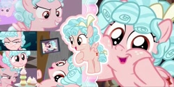 Size: 783x391 | Tagged: safe, cozy glow, cupcake, edit, edited edit, edited screencap, female, filly, foal, food, g4, imported from derpibooru, pegasus, pony, screencap, solo, squishy cheeks
