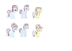 Size: 1000x703 | Tagged: safe, artist:robin mitchell, applejack, alternate design, aunt orange, concept art, diamond mint, earth pony, female, filly, foal, g4, horn, imported from derpibooru, lineart, male, mare, mosely orange, my little pony: friendship is magic, noteworthy, official, production art, simple background, stallion, uncle orange, unicorn, what could have been, white background, younger