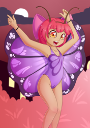 Size: 2480x3508 | Tagged: questionable, artist:fearingfun, apple bloom, banned from derpibooru, cameltoe, clothes, costume, female, halloween, halloween costume, holiday, human, human coloration, humanized, imported from twibooru, lolicon, looking at you, solo, underage