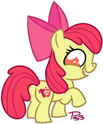 Size: 614x739 | Tagged: safe, artist:parum33, apple bloom, adorabloom, alternate cutie mark, cute, earth pony, female, filly, foal, g4, imported from derpibooru, no pupils, signature, simple background, transparent background