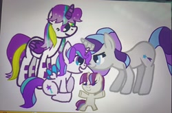 Size: 3862x2547 | Tagged: safe, artist:oumirot, oc, oc:glory flash/glory(oumirot)), oc:little moonglow, oc:oumi glory, oc:oumi sparkle, alicorn, baby, canon x oc, female, filly, foal, fusion, fusion:glory, fusion:oumi glory, fusion:oumi sparkle, g1, g1 to g4, g4, generation leap, glory, horn, imported from derpibooru, parent:glory, parent:moondancer, parent:oumi sparkle, parents:glorydancer, parents:oumiglory, pony, ship:oumiglory, shipping, super oumi sparkle, unicorn