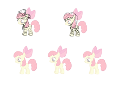 Size: 1000x817 | Tagged: safe, artist:robin mitchell, apple bloom, alternate clothes, clothes, concept art, earth pony, female, filly, foal, g4, garish, imported from derpibooru, lineart, my little pony: friendship is magic, official, production art, simple background, the show stoppers, white background