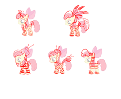 Size: 1000x817 | Tagged: safe, artist:robin mitchell, apple bloom, alternate clothes, clothes, concept art, earth pony, female, filly, foal, g4, garish, imported from derpibooru, lineart, my little pony: friendship is magic, official, production art, simple background, the show stoppers, white background