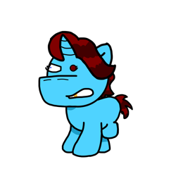 Size: 1280x1280 | Tagged: safe, artist:josephthedumbimpostor, oc, oc:anchor drop, amputee, baby, female, filly, foal, gold tooth, horn, imported from derpibooru, missing eye, missing limb, oc only, pirate, simple background, solo, transparent background, unicorn, unicorn oc