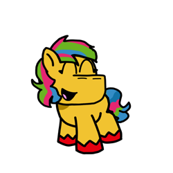 Size: 1280x1280 | Tagged: safe, artist:josephthedumbimpostor, oc, oc:jessie jamboree, baby, earth pony, earth pony oc, female, filly, foal, imported from derpibooru, mario party, oc only, simple background, solo, super mario, transparent background