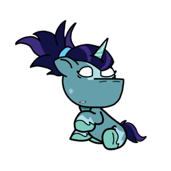 Size: 1280x1280 | Tagged: safe, artist:josephthedumbimpostor, oc, oc:winter blaze, baby, female, filly, foal, horn, imported from derpibooru, oc only, simple background, solo, transparent background, unicorn, unicorn oc