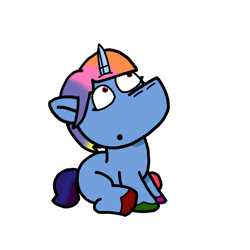 Size: 1280x1280 | Tagged: safe, artist:josephthedumbimpostor, oc, oc:selena smash, baby, female, filly, foal, horn, imported from derpibooru, oc only, simple background, solo, super smash bros., transparent background, unicorn, unicorn oc
