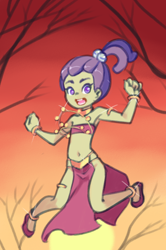 Size: 1268x1914 | Tagged: suggestive, artist:drantyno, belly button, belly dancer, breasts, clothes, costume, delicious flat chest, equestria girls, female, halloween, halloween costume, harem outfit, holiday, imported from twibooru, lily pad (equestria girls), lolicon, open mouth, underage, young