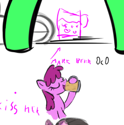 Size: 479x480 | Tagged: suggestive, artist:everlasting_stations, artist:madragon, oc, oc:filly anon, berry punch, doodle, drink, drinking, drunk, eyes closed, female, fetish, filly, foal, g4, imported from derpibooru, magma.com, piss drinking, pony, urine, watersports