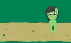 Size: 3500x2100 | Tagged: safe, artist:welderanon, oc, oc:anon, oc:filly anon, animated, clothes, earth pony, female, filly, foal, house, human, imported from derpibooru, looking at you, male, mane, music, news, onomatopoeia, pony, road, simple background, sound, sound effects, straight, suit, tail, voice acting, webm