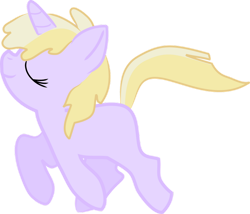 Size: 900x771 | Tagged: safe, artist:creshosk, blank flank, closed mouth, cute, dinkabetes, dinky hooves, eyes closed, female, filly, foal, g4, horn, imported from derpibooru, pony, prancing, pretty, simple background, smiling, solo, transparent background, unicorn
