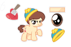 Size: 1276x856 | Tagged: safe, artist:mfmcares, 2023, beanie, chubby, colt, earth pony, eric cartman, evil smile, foal, hat, imported from derpibooru, knife, lidded eyes, looking at you, male, outline, ponified, pony, raised hoof, reference sheet, simple background, smiling, smiling at you, solo, south park, stallion, transparent background
