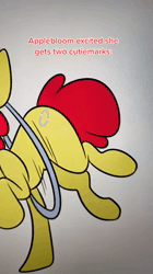 Size: 720x1280 | Tagged: safe, artist:crookedbeetles, apple bloom, applejack, animated, apple bloom's bow, applejack's hat, bow, cowboy hat, cutie pox, dialogue, earth pony, female, filly, foal, g4, hair bow, hat, imported from derpibooru, loop-de-hoop, mare, my little pony: friendship is magic, pony, sound, sweat, the cutie pox, voice acting, vulgar, webm