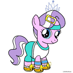 Size: 720x720 | Tagged: safe, artist:littlemissrissie, diamond tiara, earth pony, female, filly, foal, g4, imported from derpibooru, pony, simple background, solo, white background