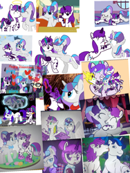 Size: 1080x1440 | Tagged: safe, artist:oumirot, oc, oc:glory flash/glory(oumirot)), oc:mean oumi sparkle, oc:oumi glory, oc:oumi sparkle, alicorn, canon x oc, female, filly, filly glory, filly oumi sparkle, foal, g1, g1 to g4, g4, generation leap, glory, horn, imported from derpibooru, lesbian, moondancer, moondancer (g1), oc only, pony, ship:glorydancer, ship:oumiglory, shipping, unicorn, unicorn oumi