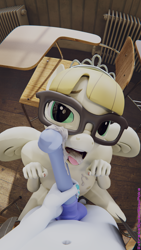 Size: 4320x7680 | Tagged: explicit, artist:extremespeed slowpoke, 3d, age difference, anthro, banned from derpibooru, blender, breasts, classroom, cum, cum in mouth, delicious flat chest, glasses, imported from twibooru, jewelry, lolicon, open mouth, pegasus, soarin', tiara, underage, zippoorwhill