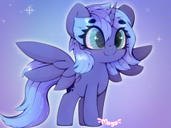 Size: 2000x1500 | Tagged: safe, artist:zokkili, princess luna, alicorn, beautiful, beautiful eyes, big eyes, blushing, cute, digital art, female, filly, foal, full body, g4, glowing, horn, imported from derpibooru, looking at someone, lunabetes, mare, outline, pony, royalty, shiny mane, short hair, smiling, solo, spread wings, starry eyes, stars, watermark, wholesome, wide eyes, wingding eyes, wings, young, young luna, younger