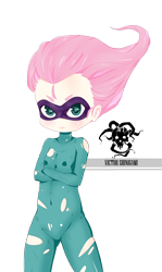 Size: 1544x2590 | Tagged: questionable, artist:victorshinigami, fluttershy, banned from derpibooru, battle damage, belly button, child, clothes, cute, female, human, humanized, imported from twibooru, lolicon, power ponies, saddle rager, simple background, solo, torn clothes, transparent background, underage, younger