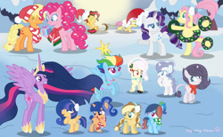 Size: 1280x788 | Tagged: safe, artist:dogpawls, applejack, fluttershy, pinkie pie, rainbow dash, rarity, twilight sparkle, alicorn, dracony, earth pony, female, filly, foal, g4, horn, hybrid, imported from derpibooru, interspecies offspring, li'l cheese, mane six, mare, offspring, older, older applejack, older fluttershy, older mane six, older pinkie pie, older rainbow dash, older rarity, older twilight, older twilight sparkle (alicorn), parent:applejack, parent:caramel, parent:cheese sandwich, parent:discord, parent:fancypants, parent:flash sentry, parent:fluttershy, parent:pinkie pie, parent:rainbow dash, parent:rarity, parent:soarin', parent:spike, parent:twilight sparkle, parents:carajack, parents:cheesepie, parents:discoshy, parents:flashlight, parents:raripants, parents:soarindash, parents:sparity, pegasus, pony, princess twilight 2.0, unicorn