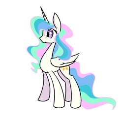 Size: 675x675 | Tagged: safe, artist:madeiros dashi, princess celestia, alicorn, big eyes, cute, female, filly, flowing mane, flowing tail, foal, g4, imported from derpibooru, pony, simple background, smaller female, solo, tail, white background