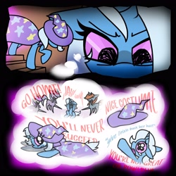 Size: 3200x3200 | Tagged: safe, artist:wishingscarf, series:the great and perfect duo, bully, bullying, comic, female, filly, flashback, foal, g4, hat, horn, imported from derpibooru, memory, trixie, unicorn