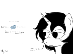 Size: 1280x947 | Tagged: safe, artist:composerflea, oc, oc:cursive scribble, oc:remil clouds, child, duo, female, filly, foal, frown, horn, imported from derpibooru, mother and child, mother and daughter, oc only, photo, pony, simple background, unicorn, unicorn oc, white background