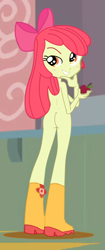 Size: 1330x3180 | Tagged: explicit, apple bloom, apple, banned from derpibooru, edit, edited screencap, equestria girls, food, imported from twibooru, lolicon, nudity, pose, screencap, underage