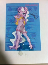 Size: 704x960 | Tagged: explicit, diamond tiara, anthro, banned from derpibooru, cum, female, imported from twibooru, irl, lolicon, merch sexploitation, photo, solo, solo female, underage