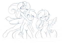 Size: 4872x3424 | Tagged: explicit, artist:ambris, apple bloom, scootaloo, sweetie belle, anthro, banned from derpibooru, belly button, breasts, casual nudity, cutie mark crusaders, delicious flat chest, female, flatie belle, flattle bloom, imported from twibooru, lolicon, nipples, nudity, older, scootaflat, teenager, twilight time, underage, unguligrade anthro, vulva