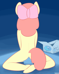 Size: 800x1000 | Tagged: explicit, artist:lamia, apple bloom, anal insertion, animated, anthro, ass, banned from derpibooru, butt, cowgirl position, dildo, dildo sitting, female, frame by frame, gif, imported from twibooru, insertion, lesbian, lolicon, masturbation, sex toy, shipping, solo, solo female, trixie, trixiebloom, underage, unguligrade anthro