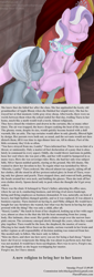 Size: 1000x2931 | Tagged: explicit, artist:smudge proof, diamond tiara, silver spoon, anthro, author:smudge proof, banned from derpibooru, breasts, chair, clopfic, cunnilingus, delicious flat chest, female, imported from twibooru, lesbian, lolicon, nipples, nudity, oral, sex, spread legs, spreading, text, tl;dr, underage, vulva, written word