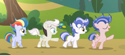 Size: 1280x567 | Tagged: safe, artist:x-hoshiko-x, oc, oc:chaos paradise, oc:li'l dashie, oc:onyx, oc:shiny sentry, base used, chaos pony, chaos pony oc, colt, foal, horn, hybrid, imported from derpibooru, interspecies offspring, male, offspring, outdoors, parent:discord, parent:flash sentry, parent:fluttershy, parent:rainbow dash, parent:soarin', parent:twilight sparkle, parents:discoshy, parents:flashlight, parents:soarindash, pegasus, pony, swirly eyes, unicorn