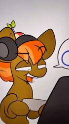 Size: 720x1280 | Tagged: safe, artist:crookedbeetles, button mash, animated, bathtub, colt, controller, earth pony, eyebrows, eyebrows visible through hair, floating heart, foal, g4, gay, hat, headphones, headset, heart, implied death, imported from derpibooru, livestream, male, minecraft, pegasus, pickup lines, playing video games, pony, propeller hat, screaming, ship:soarilane, shipping, soarin', sound, speech bubble, stallion, teary eyes, the brave little toaster, thunderlane, toaster, webm, yelling