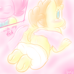 Size: 767x762 | Tagged: explicit, artist:lamia, pinkie pie, anthro, baby, babycon, banned from derpibooru, female, imported from twibooru, lesbian, lolicon, nudity, pumpkin cake, pumpkin pie (ship), shipping, underage, unguligrade anthro, vagina