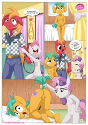 Size: 1024x1447 | Tagged: explicit, artist:bbmbbf, sweetie belle, anthro, banned from derpibooru, bare chest, be my special somepony, big mcintosh, comic, equestria untamed, imported from twibooru, lolicon, nipples, nudity, palcomix, shotacon, snails, underage