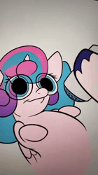 Size: 720x1280 | Tagged: safe, artist:crookedbeetles, princess flurry heart, shining armor, ..., accident, alicorn, animated, baby powder, duo, eye clipping through hair, eyebrows, eyebrows visible through hair, father and child, father and daughter, female, filly, foal, g4, horn, imported from derpibooru, laughing, male, pony, sound, stallion, unicorn, vulgar, webm