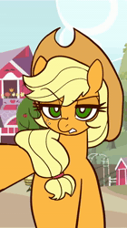 Size: 1080x1920 | Tagged: safe, artist:wuyou, apple bloom, applejack, twilight sparkle, alicorn, animated, apple bloom's bow, applejack's hat, big macintosh, bipedal, bow, cow, cowboy hat, diamond dog, dog, earth pony, eyebrows, eyebrows visible through hair, female, fido, filly, foal, g4, granny smith, hair bow, hat, human shoulders, imported from derpibooru, lord tirek, male, mare, pony, raised eyebrow, rover, sound, stallion, sweet apple acres, underhoof, webm, winona