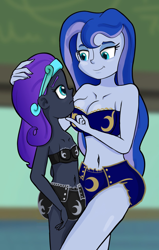 Size: 653x1024 | Tagged: suggestive, artist:diaperednight, artist:ohohokapi, princess luna, oc, oc:nyx, a-cup angst, abdl, adult, adult foal, alicorn, alicorn oc, alternate universe, arms, bad touch, bandeau, banned from derpibooru, belly, belly button, black underwear, blue underwear, bra, breasts, busty princess luna, canon x oc, canterlot high, classroom, cleavage, clothes, cutie mark, cutie mark underwear, delicious flat chest, diaper, diaper edit, diaper fetish, edit, edited edit, equestria girls, equestria girls-ified, female, fetish, frills, frilly underwear, hair, half naked, headband, horn, i need an adult, imported from twibooru, incest, indoors, legs, lesbian, lolicon, lunanyx, midriff, molestation, moon, mooncest, nightmare moon, personal space invasion, princess, royalty, self paradox, self ponidox, selfcest, semi-nude, shipping, stroking hair, student, teacher, teacher and student, technically selfcest, teenager, this will end in snu snu, underage, underwear, underwear edit, vice principal luna, wall of tags, wings
