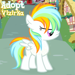 Size: 1280x1280 | Tagged: safe, artist:vi45, oc, adoptable, female, filly, foal, imported from derpibooru, outdoors, pegasus, pony, quadrupedal, solo